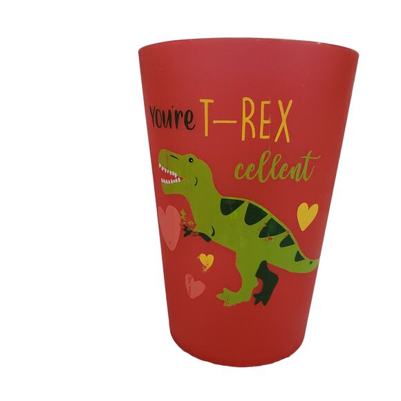 Dinosaur TREX Heart Cups Bundle 6 Cups You're TREXcellent Dino Table Decor - Picture 2 of 8